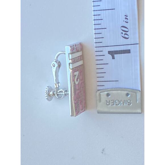 Authentic Christian Dior Pink Enamel Necklace & Earrings Set – Sterling Silver - Picture 10 of 12